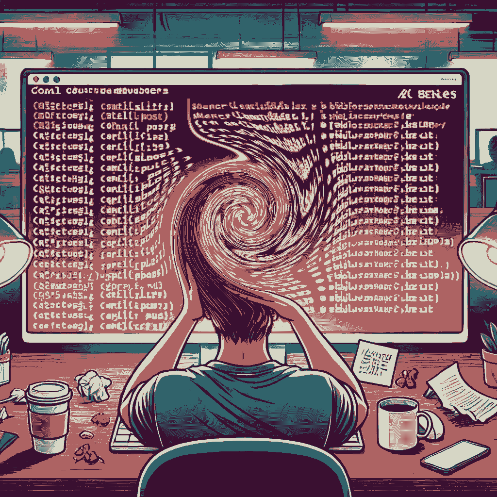 a developer having a bad time because git history is ambiguous.
